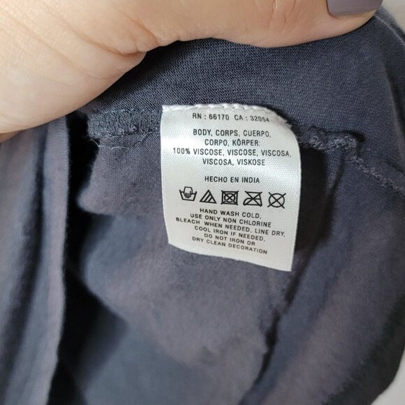 Ett:twa‎ Anthropologie Small Gray / Red Beaded Embellished Tie Front Tank Top S - Picture 4 of 4